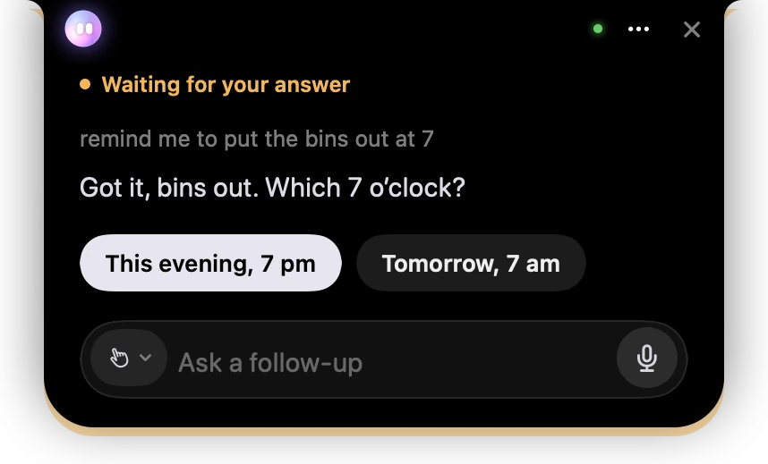 A time that could mean two things: named answers under the question