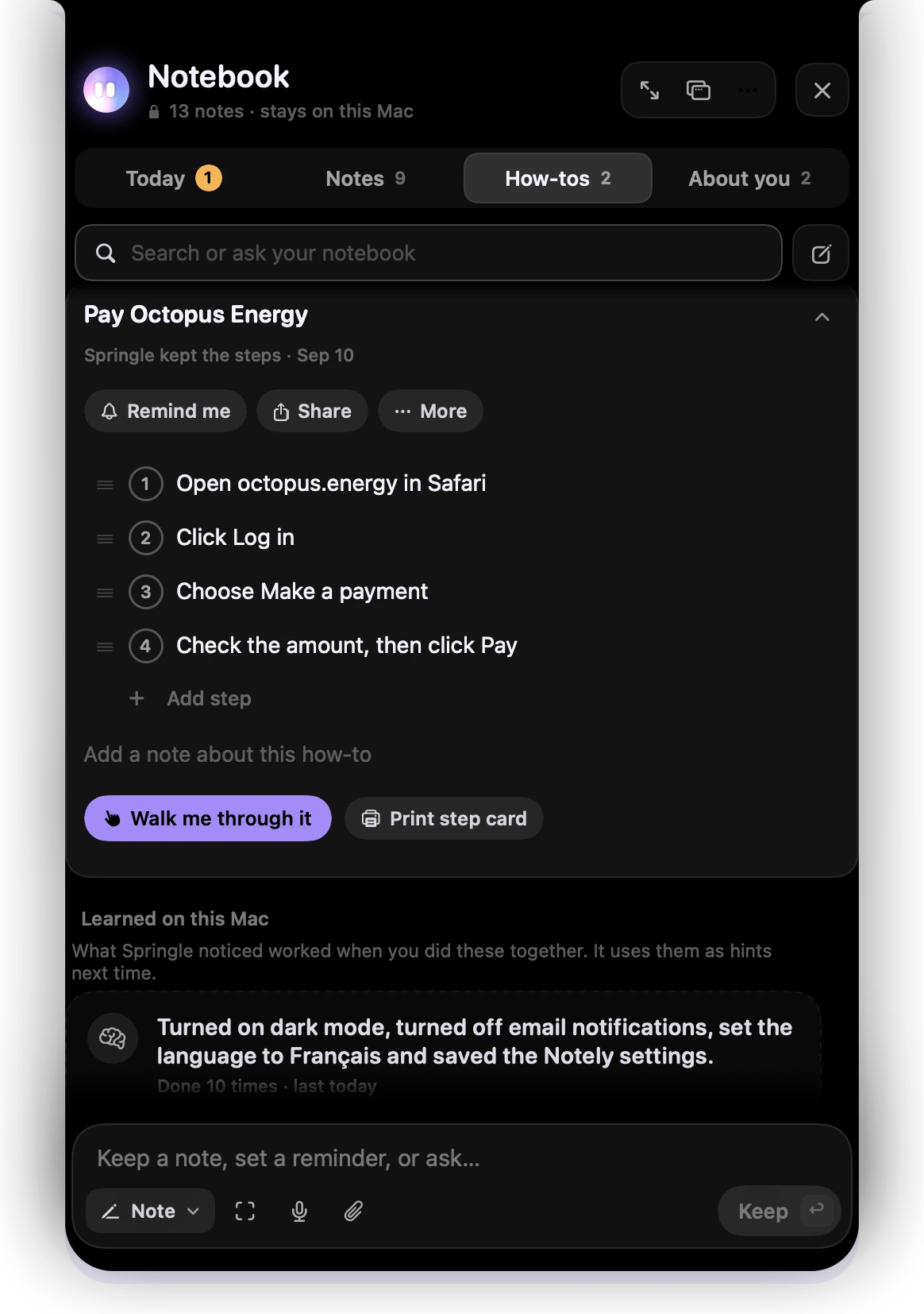Notebook: a how-to with steps